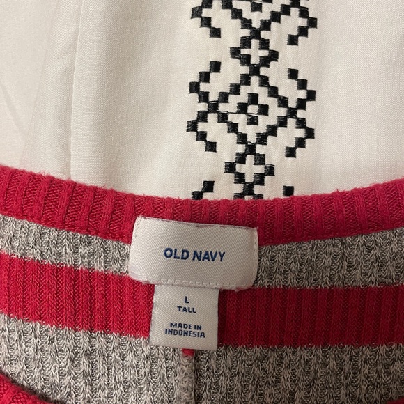 GAP Red and Gray Striped Sweater - Picture 2 of 2